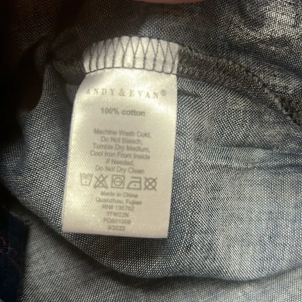 Andy and Evan Plaid Button Front shirt 2T NWT Navy